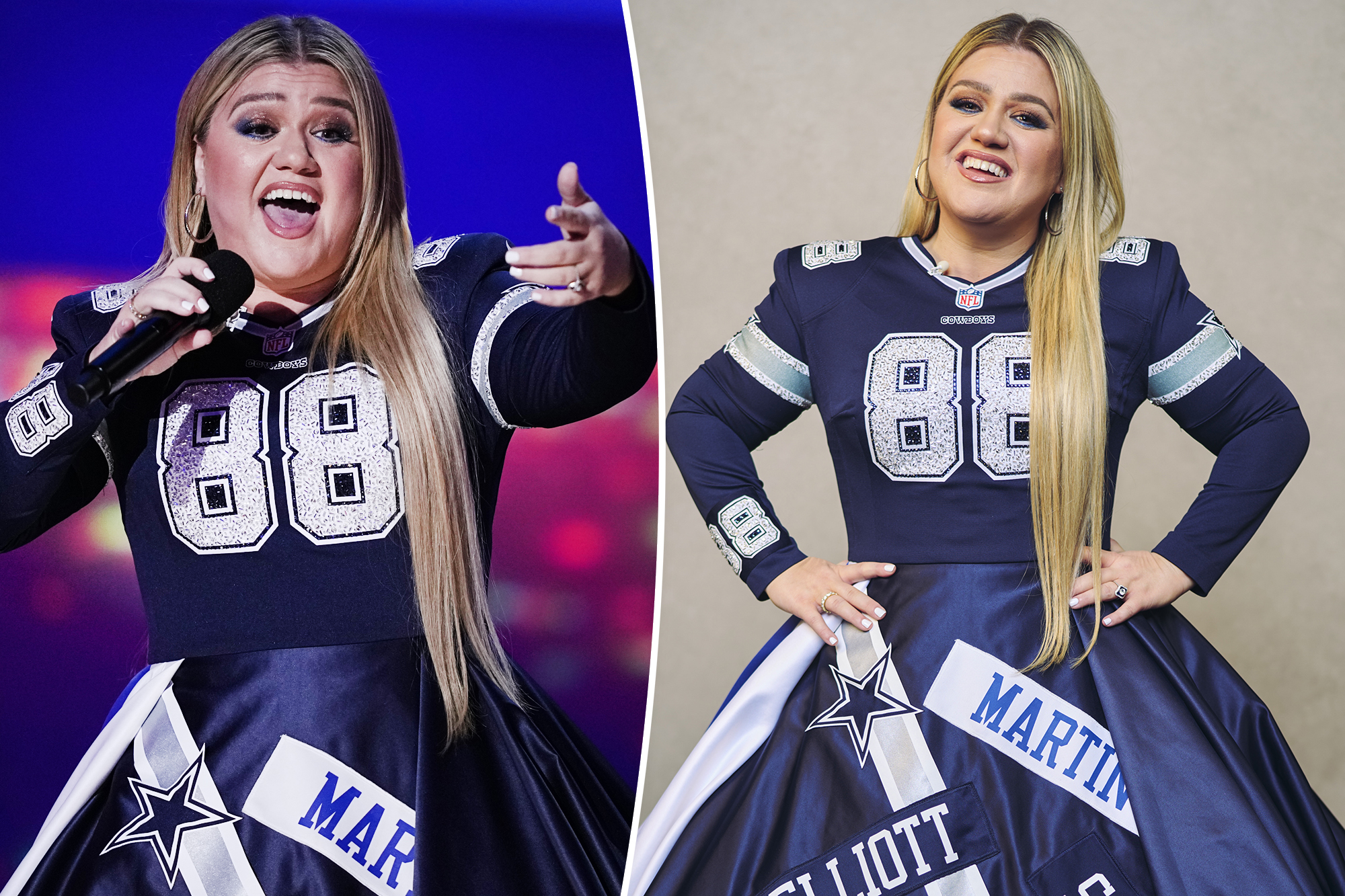 Kelly Clarkson wears Dallas Cowboys jersey dress as first female NFL Honors host Real News