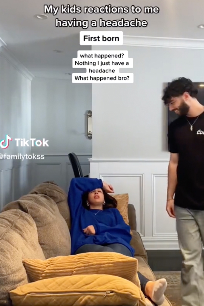 Mom fakes headache and films kids reactions in hilarious video Real